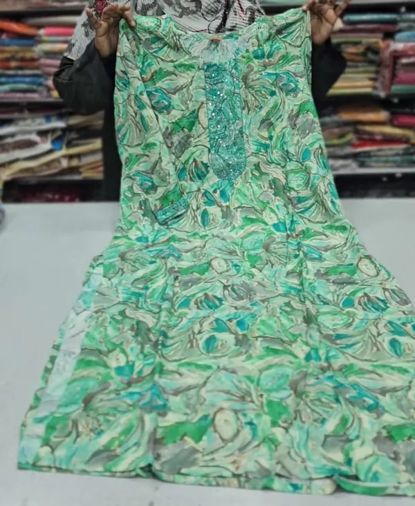 Premium Liva Certified Rayon Embroidery Straight Kurti with Side Cut | SD35